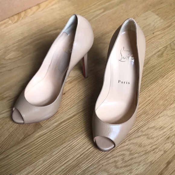 Christian Louboutin Shoes - Christian Louboutin Nude Peep Toe pumps